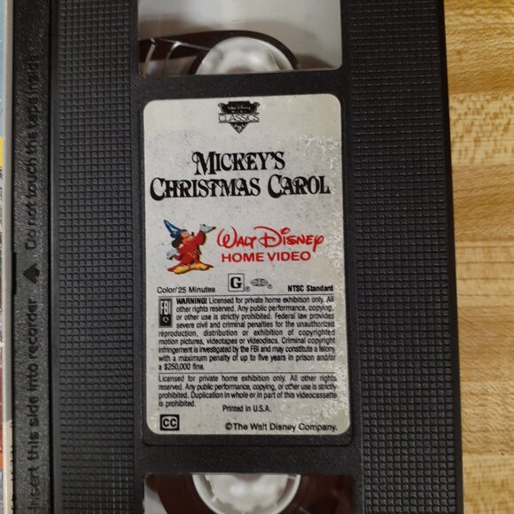 Walt Disney Mini Classics Mickey’s Christmas Carol VHS 1994 Vintage Holiday Tape - Picture 6 of 6